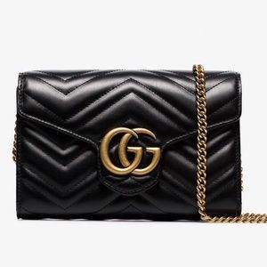 Gucci marmont wallet on chain bag